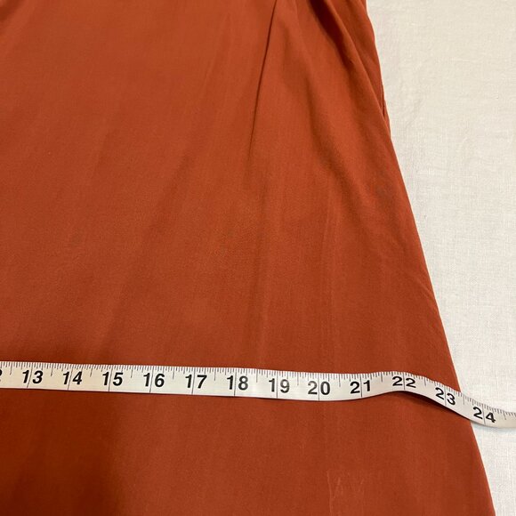 MUR MUR Anthropologie Rust Embroidered Boho Tunic M Rayon Festival Ethnic Folk - Picture 10 of 11